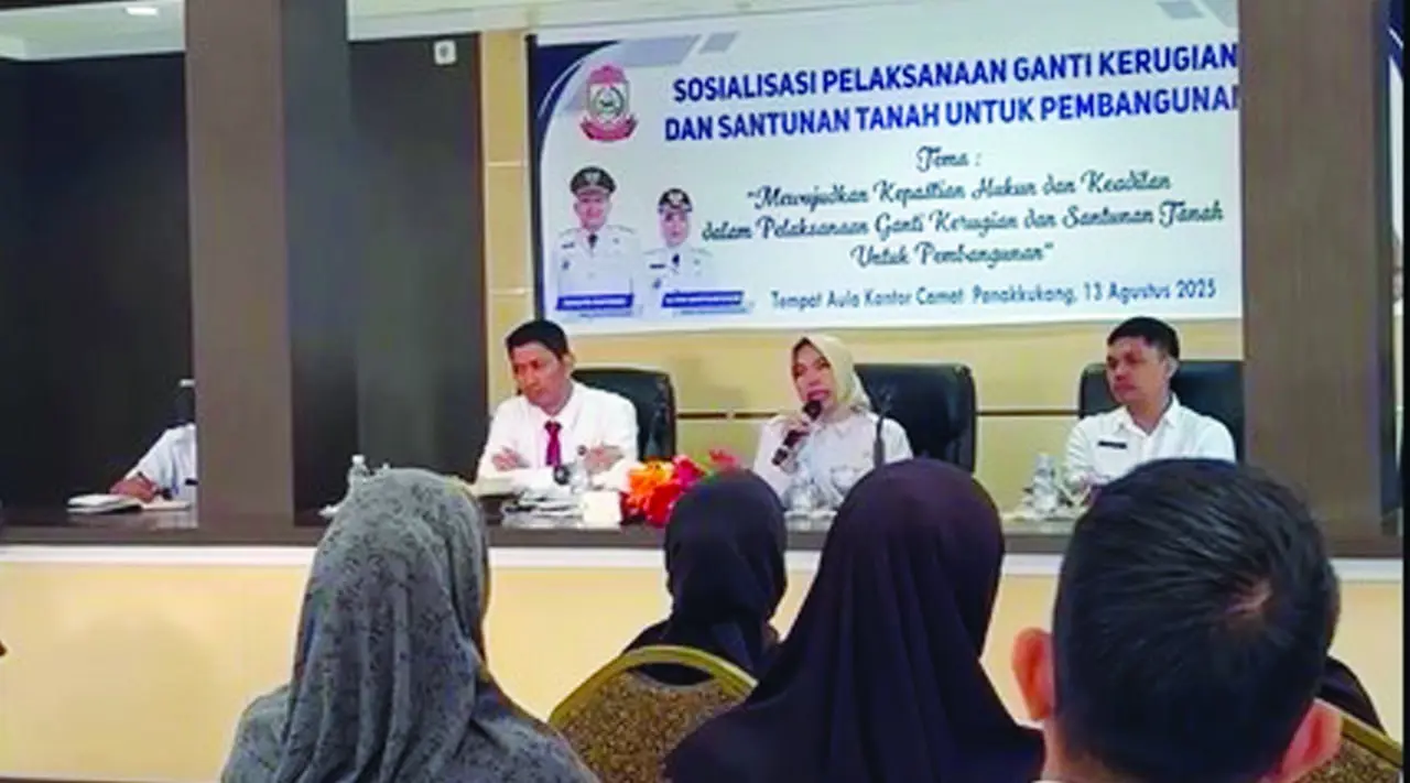 Kadis Pertanahan Makassar Pimpin Sosialisasi Ganti Kerugian dan Santunan Tanah di Panakkukang