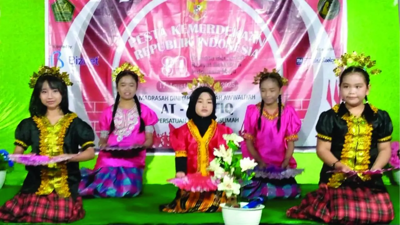 MDTA At-Tawfiq dan Perwim Biring Romang Gelar Pesta Kemerdekaan RI ke-80