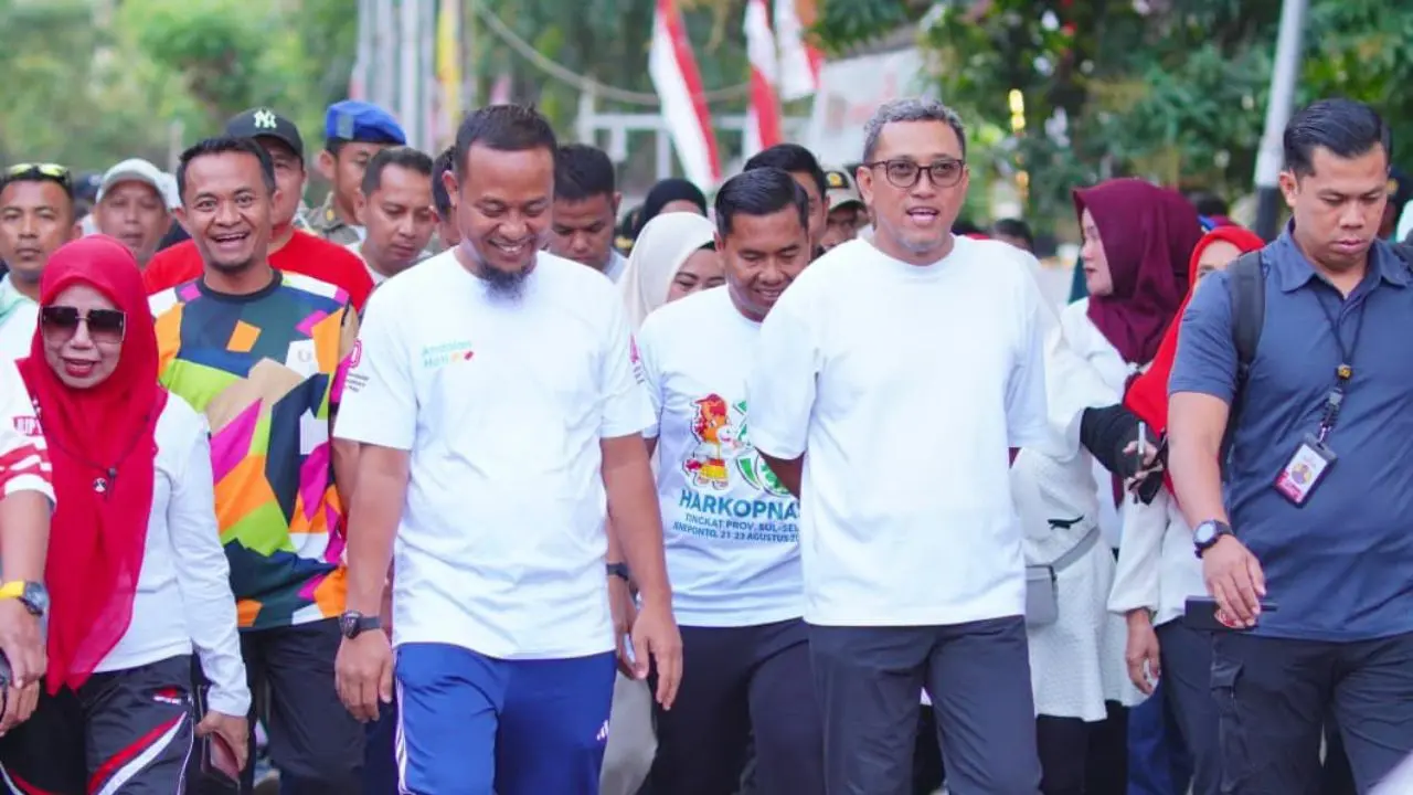 Jalan Sehat Anti Mager bersama Gubernur Sulsel Dipadati Ribuan Masyarakat Jeneponto 