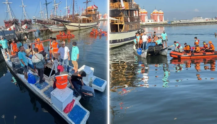 Shore Cleaning di Pantai Losari, Camat Ujung Pandang Ajak Warga Jaga Pantai Losari