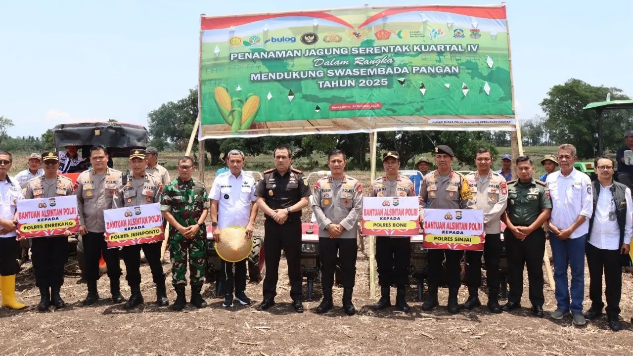 Bupati Paris Yasir Terima Kapolda Sulsel untuk Penanaman Jagung Serentak Kuartal IV di Jeneponto