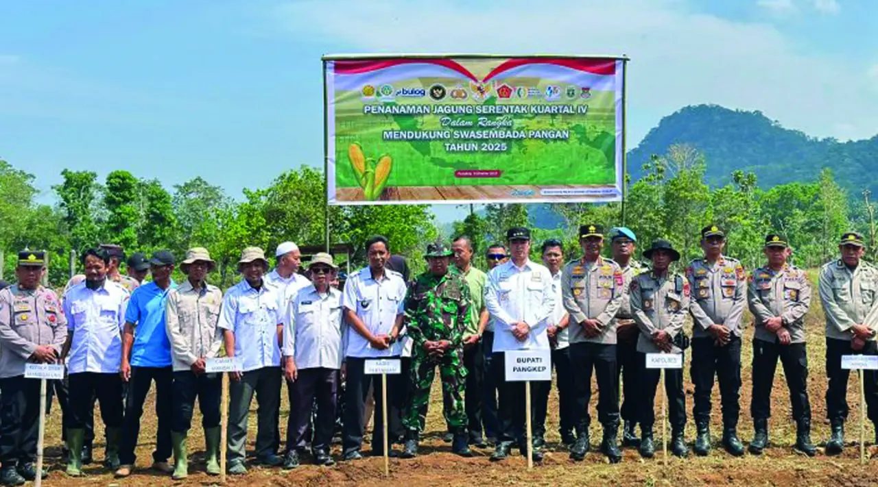 Bupati Pangkep Pimpin Penanaman Jagung di Mandalle, Dorong Kemandirian Pangan