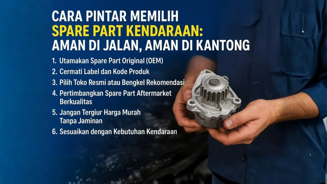 Cara Pintar Memilih Spare Part Kendaraan yang Aman di Jalan dan Aman di Kantong