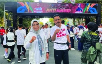 Kepala Dinas Pertanahan Makassar Ajak ASN dan Warga Hidup Sehat Lewat Jalan Sehat Anti Mager