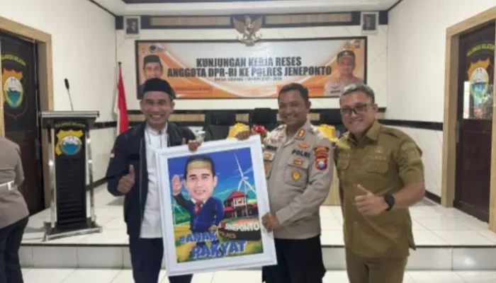 Bupati dan Kapolres Terima Anggota Komisi III DPR RI Rudianto Lallo Saat Reses di Polres Jeneponto