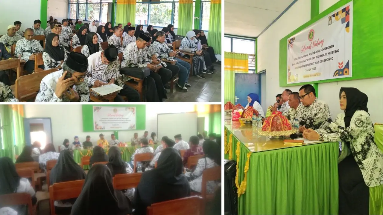 PGRI Jeneponto Finalisasi Teknis Pelaksanaan Porsenijar Tingkat Kabupaten 2025