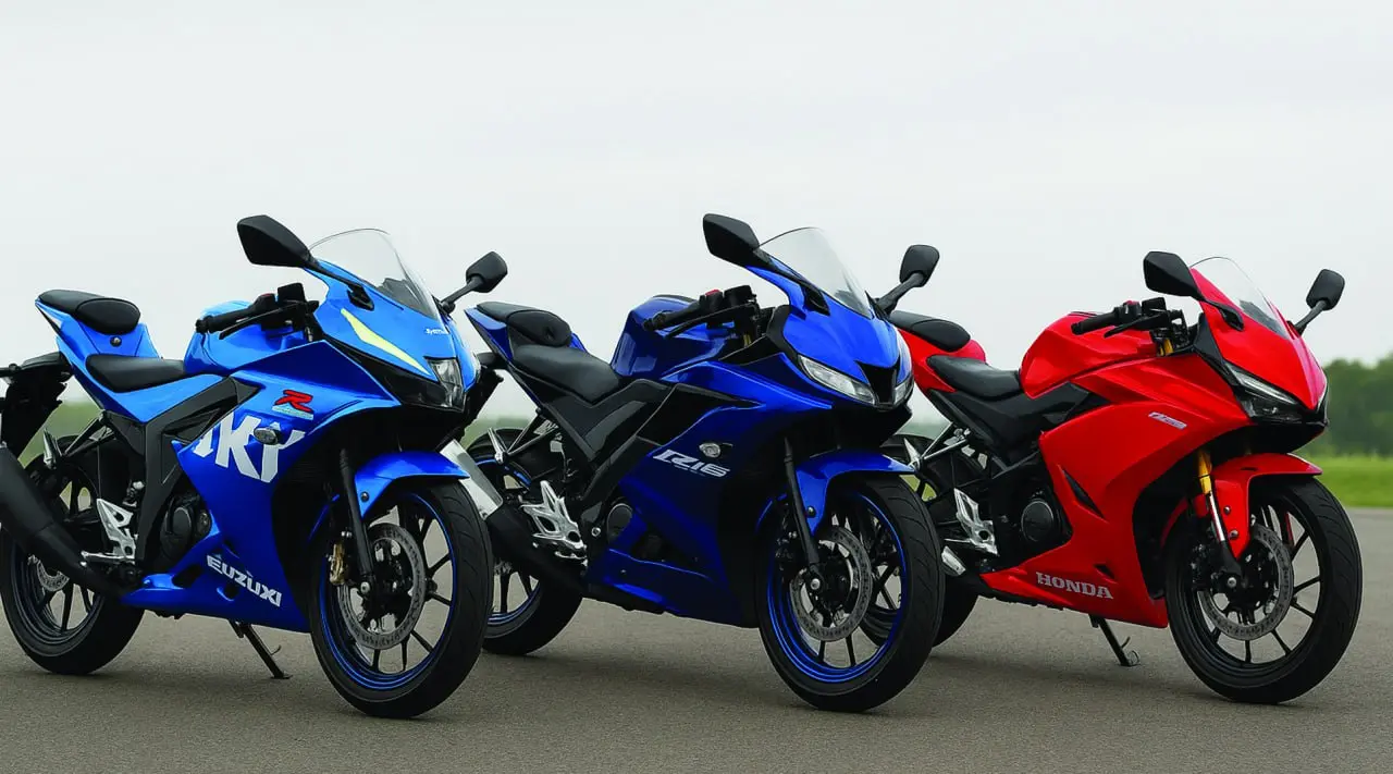 Adu Sportbike 150cc: Siapa Unggul antara Suzuki GSX-R150, Yamaha R15 V3, dan Honda CBR150R?