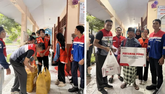 Bantu Pengungsi Erupsi Semeru, Pertamina Patra Niaga Turun Langsung ke Lapangan