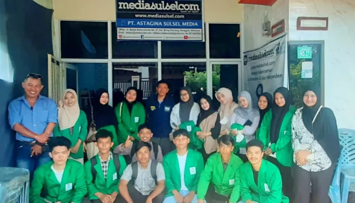 Mahasiswa FDK UINAM Pelajari Manajemen Industri Media di Redaksi Mediasulsel.com