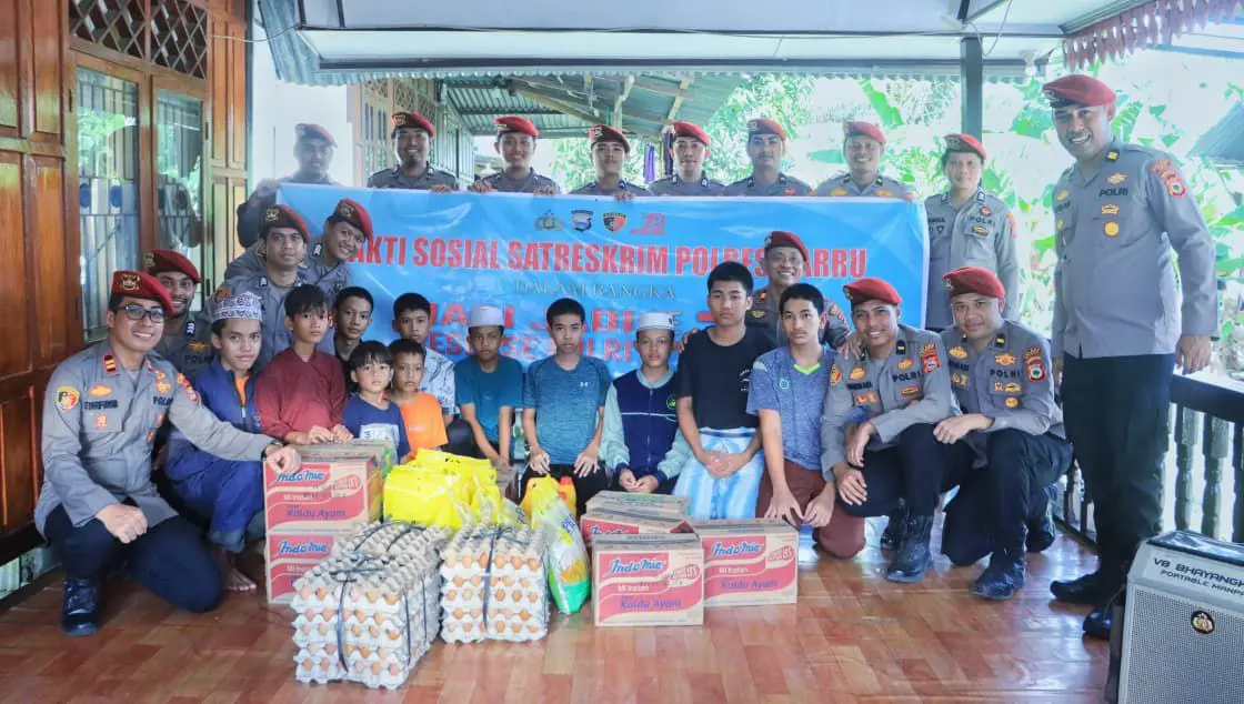 Sat Reskrim Polres Barru Gelar Baksos di Panti Asuhan AR–Rasyid, Rayakan HUT ke-78 Reserse Polri