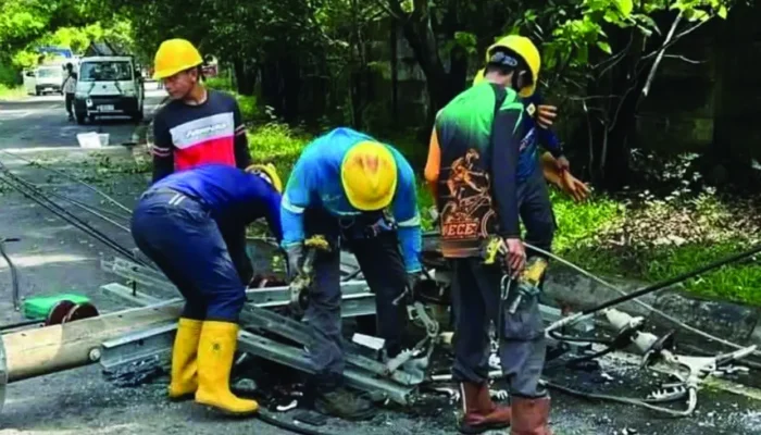 Tujuh Tiang Listrik Roboh di Tanjung Bunga, PLN Gerak Cepat Amankan Jaringan