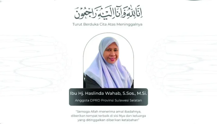 Legislator PKS Sulsel Haslinda Wahab Meninggal Dunia di RS Hermina Makassar