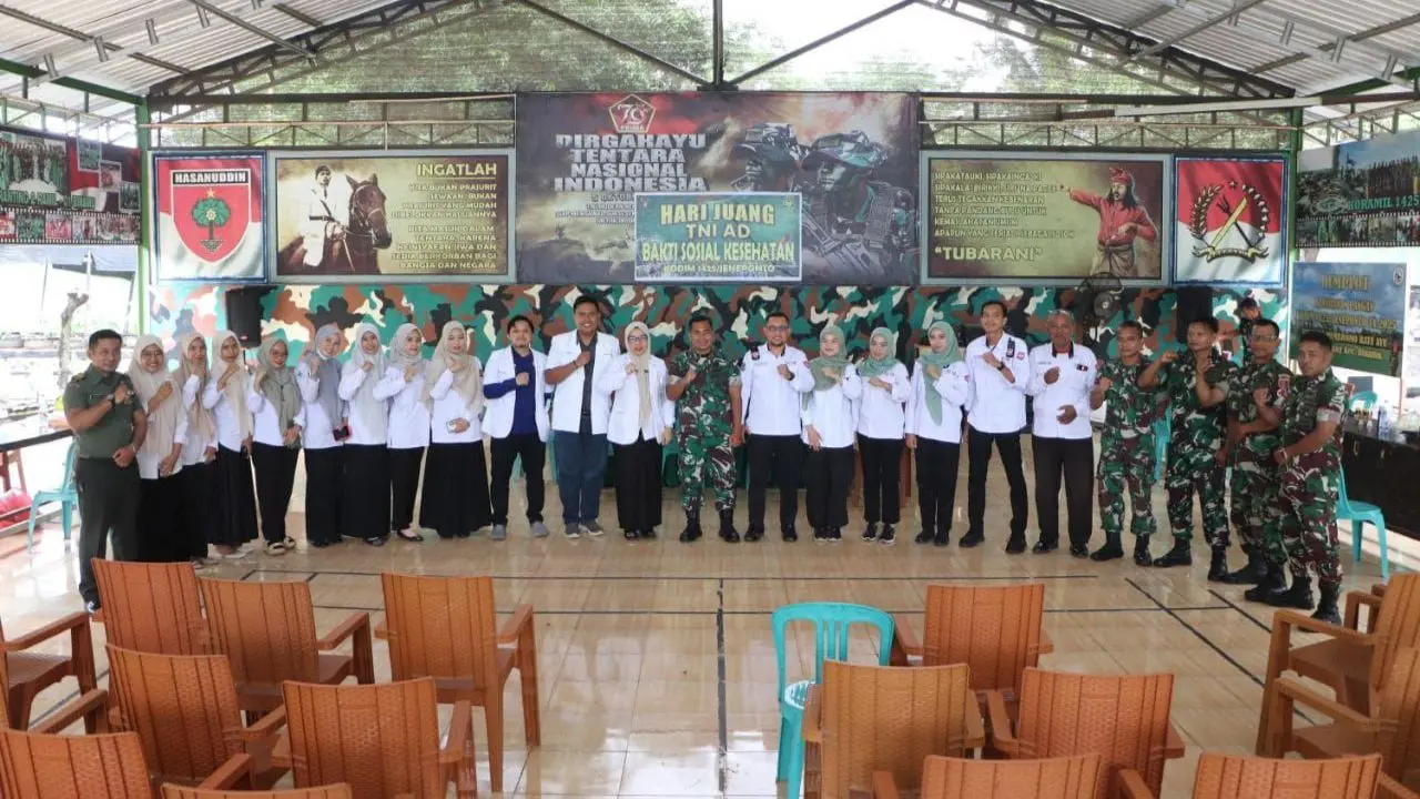 Peringati Hari Juang TNI AD ke-80, Kodim 1425 Jeneponto Kerjasama Dinkes Berikan Layanan Kesehatan Gratis