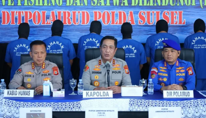 Kapolda Sulsel Ungkap 14 Kasus Destructive Fishing dan Perdagangan Bagian Tubuh Penyu Sepanjang 2025