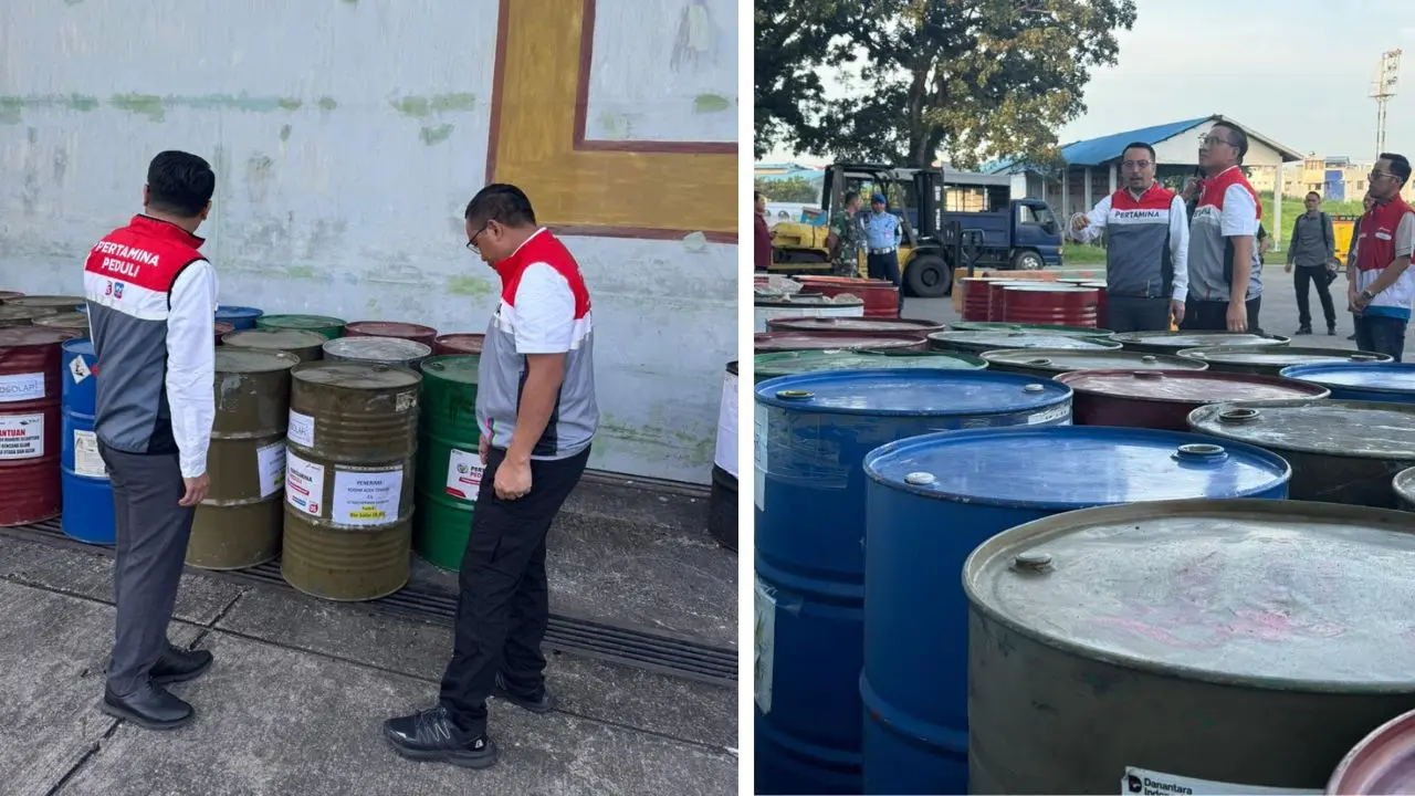 Dirut Pertamina Tinjau Logistik BBM yang Akan Dikirim Via Udara ke Aceh Tengah dan Bener Meriah