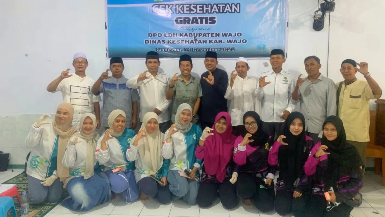 LDII Wajo dan Dinkes Gelar Pengajian Umum serta Cek Kesehatan Gratis