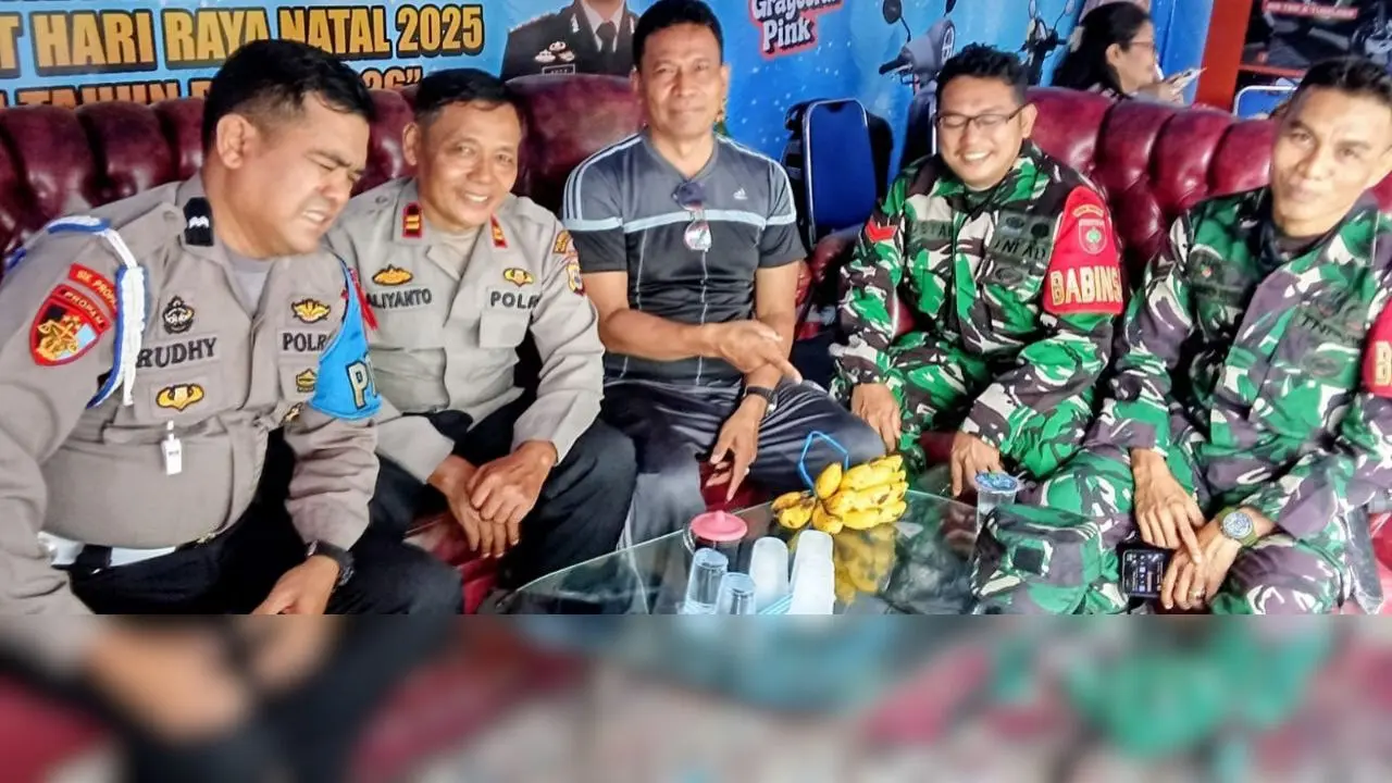 Posko Pengamanan Natal 2025 dan Tahun Baru 2026 di Kecamatan Mariso Makassar Resmi Beroperasi