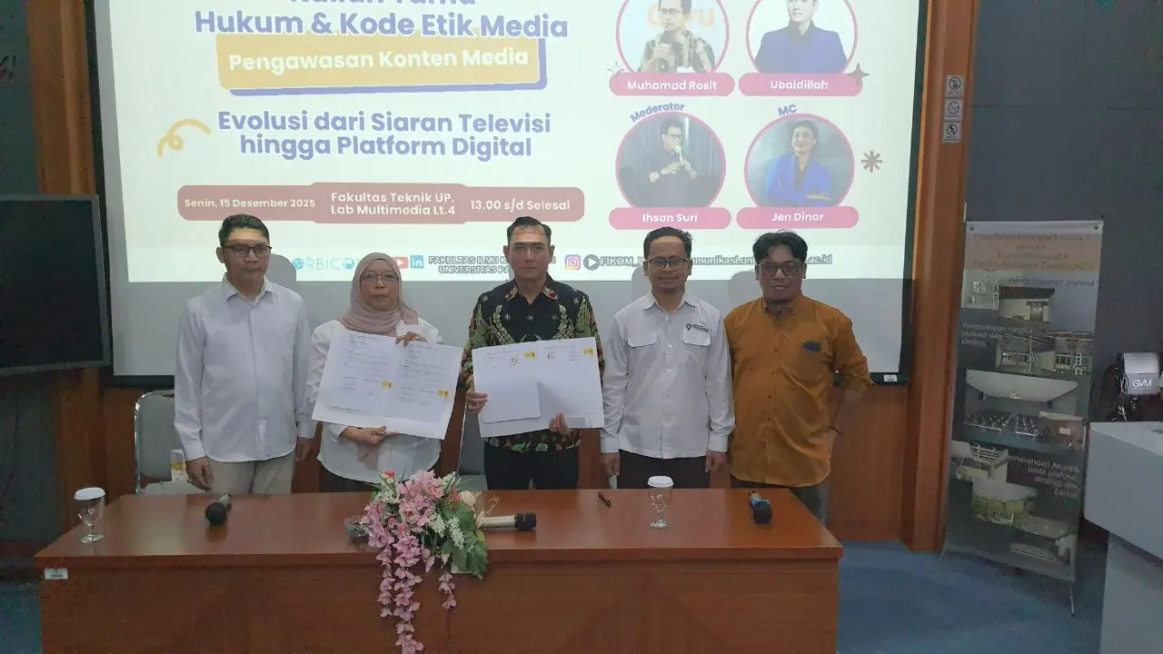 KPI Pusat dan FIKOM Universitas Pancasila Bahas Pengawasan Konten Media di Era Digital
