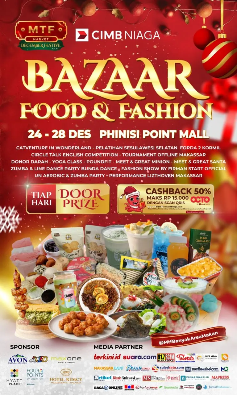 MTF Market December Festive Meriahkan Libur Natal dan Akhir Tahun di Makassar