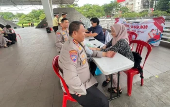 Rangkaian HUT Satpam ke-45, Polda Sulsel Gandeng ABUJAPI, APSI dan PMI Gelar Donor Darah