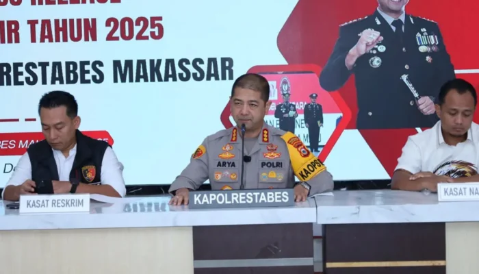 Polrestabes Makassar Catat Penurunan Kriminalitas Sepanjang 2025
