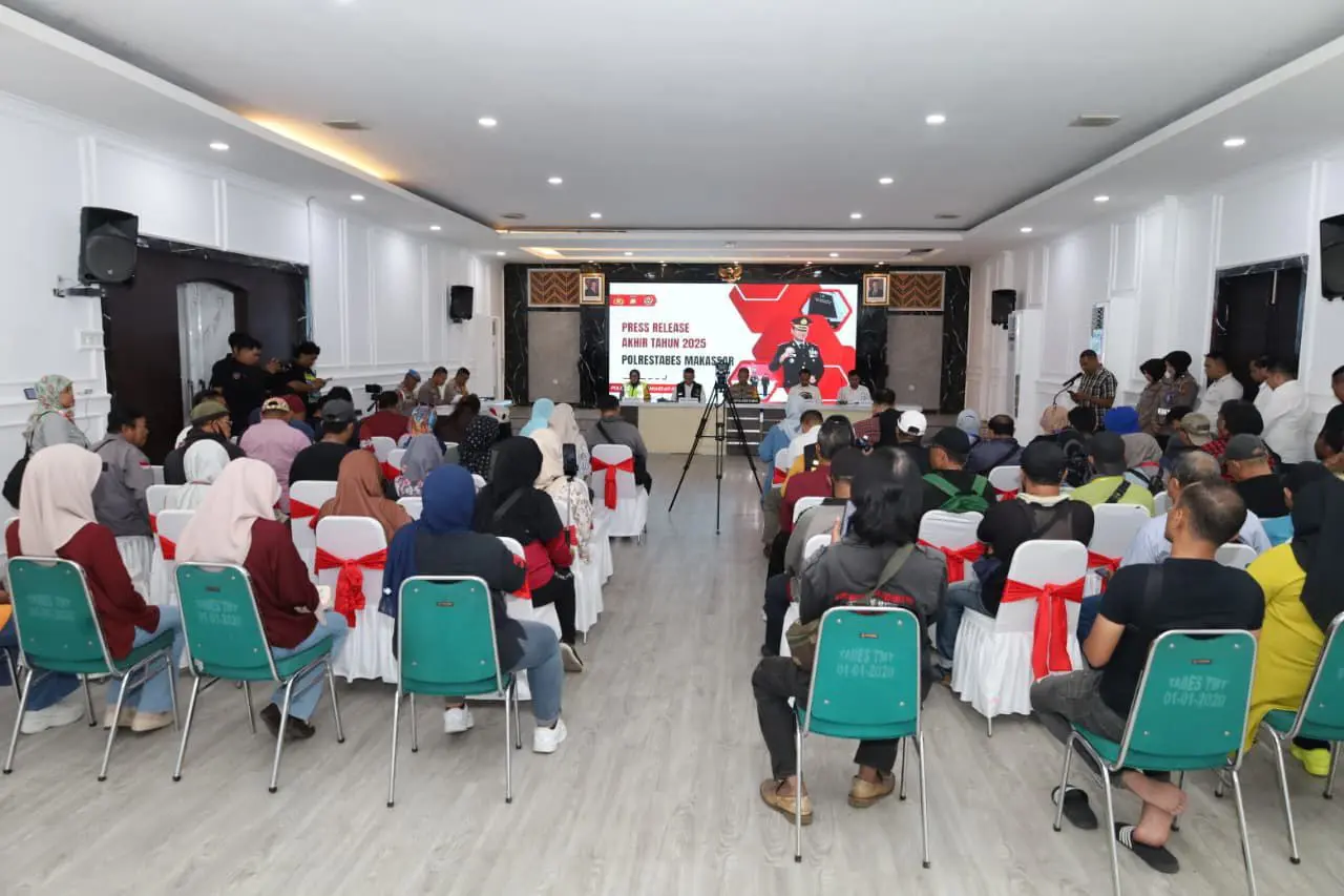 Polrestabes Makassar Catat Penurunan Kriminalitas Sepanjang 2025