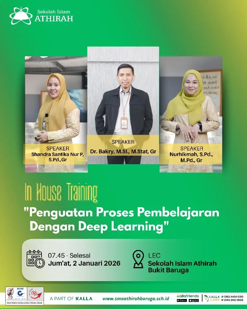 SMA Islam Athirah Bukit Baruga Bekali Guru Pembelajaran Deep Learning 2 SMA Islam Athirah Bukit Baruga Bekali Guru Pembelajaran Deep Learning