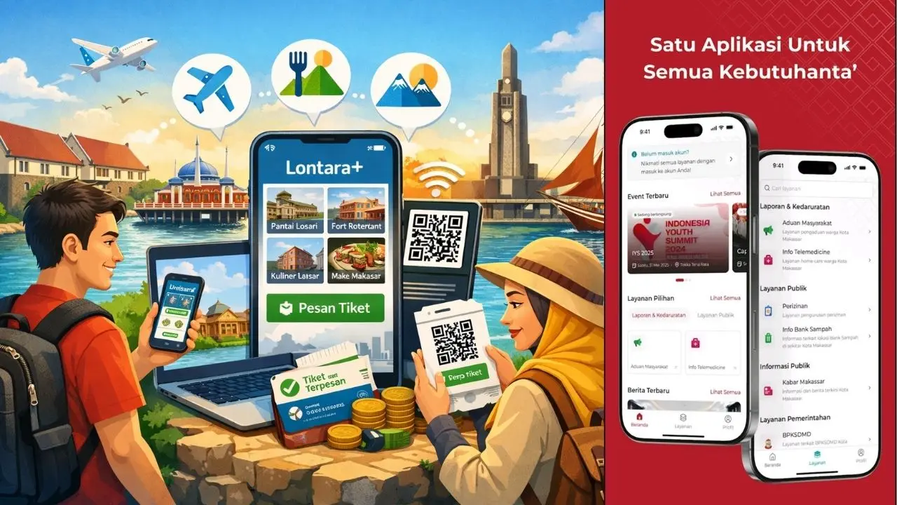 Lontara+ Sediakan Layanan Pariwisata Digital, Tiket Wisata Makassar Bisa Dipesan Online