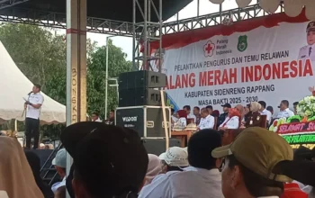 Pelantikan Pengurus PMI Sidrap 2025–2030 Meriah, Bupati Syaharuddin Tegaskan Peran Strategis Relawan
