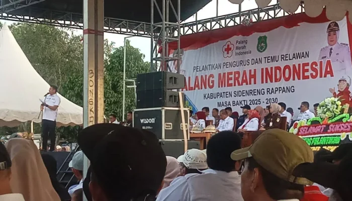 Pelantikan Pengurus PMI Sidrap 2025–2030 Meriah, Bupati Syaharuddin Tegaskan Peran Strategis Relawan