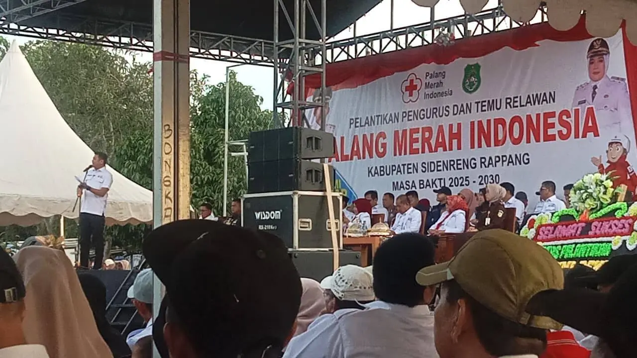 Pelantikan Pengurus PMI Sidrap 2025–2030 Meriah, Bupati Syaharuddin Tegaskan Peran Strategis Relawan