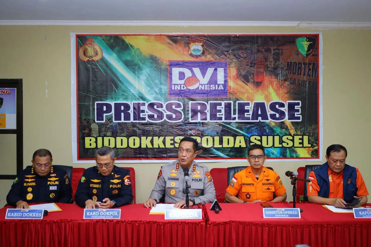 Biddokkes Polda Sulsel Identifikasi Korban Kecelakaan ATR 42-500, Satu Jenazah Teridentifikasi