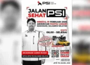 PSI Sulsel Gelar Jalan Sehat di Pantai Losari 1 Februari, Hadiah Rumah hingga Mobil Menanti Peserta