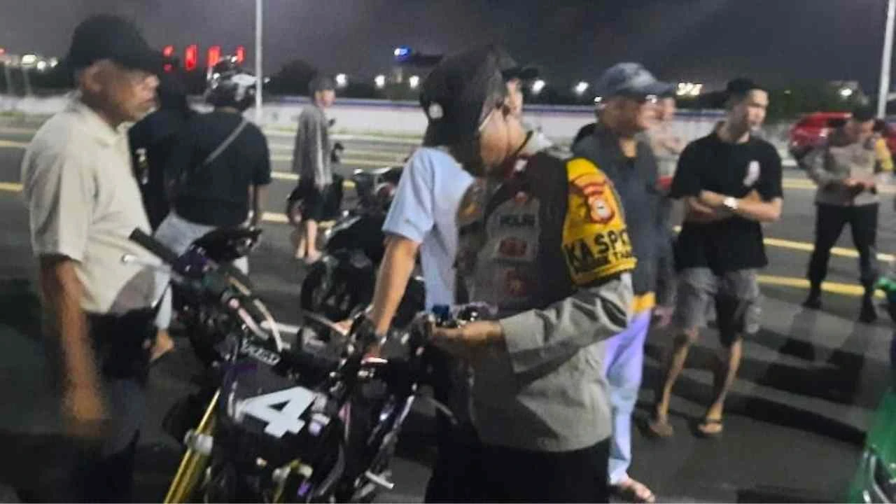 21 Motor Terjaring Razia Balap Liar di Kawasan CPI Makassar