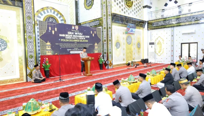 Polda Sulsel Peringati Isra Mi’raj 1447 H, Kapolda Tekankan Penguatan Iman dan Pelayanan Humanis