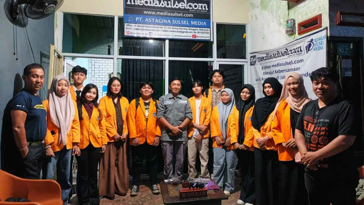 Mahasiswa UNM Kunjungi mediasulsel.com, Belajar Proses Kerja Jurnalistik Profesional