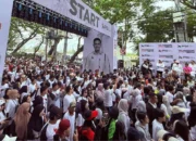 Lautan Putih di Pantai Losari, Puluhan Ribu Warga Ikut Jalan Sehat PSI Bersama Kaesang