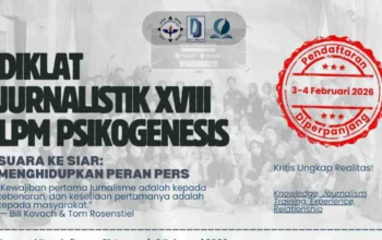 LPM Psikogenesis UNM Gelar Diklat Jurnalistik XVIII, Pendaftaran Diperpanjang hingga 4 Februari
