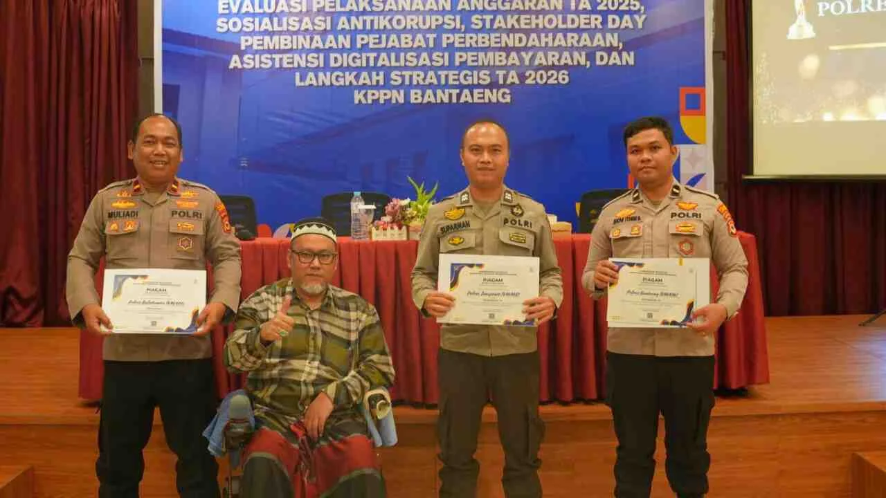 Keren! Polres Jeneponto Borong 3 Penghargaan di Forum Evaluasi KPPN Bantaeng