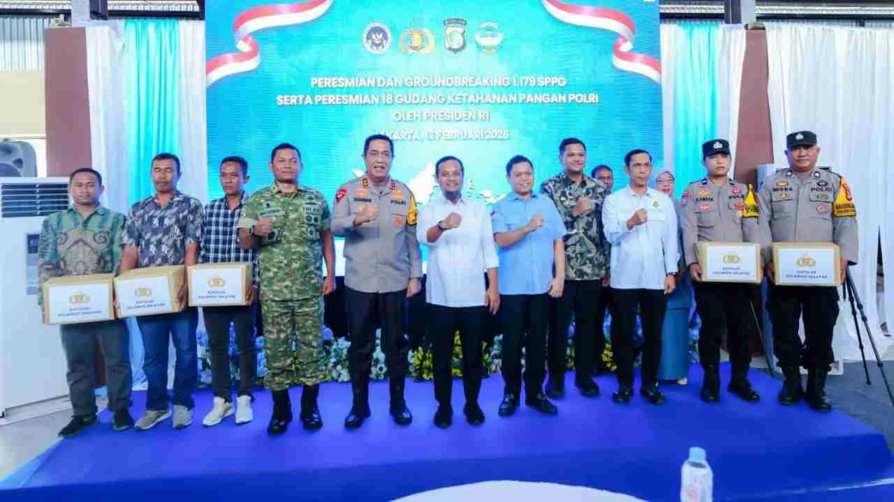 Presiden RI Resmikan 1.179 SPPG, Gubernur Sulsel Apresiasi Peran Polri Jaga Ketahanan Pangan
