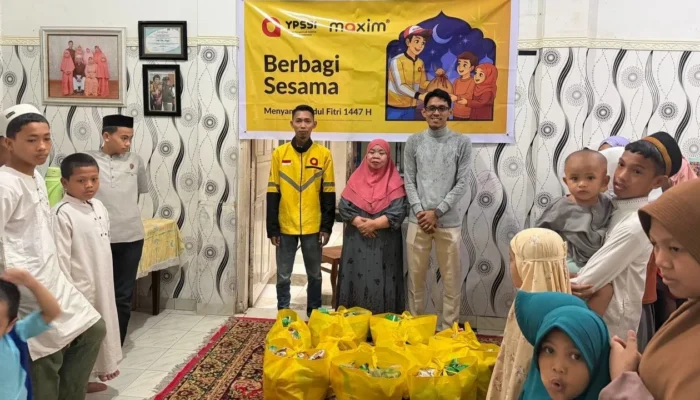 Ramadhan Penuh Makna, 30 Anak Yatim Terima Bantuan Sembako dari Maxim Makassar