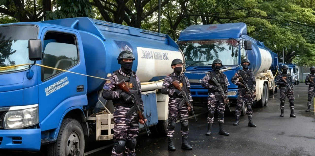 106 KL Solar Subsidi Tanpa Dokumen Disita TNI AL di Perairan Makassar 2 106 KL Solar Subsidi Tanpa Dokumen Disita TNI AL di Perairan Makassar