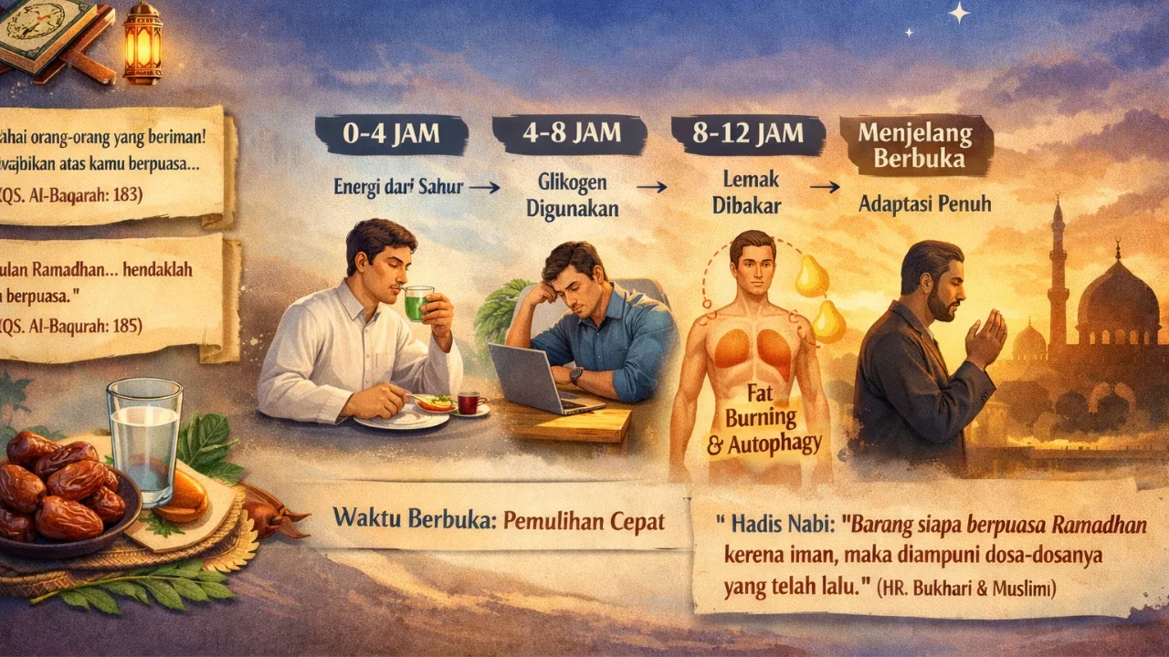 Apa yang Terjadi pada Tubuh Saat Puasa Seharian? Penjelasan Medis dan Dalil Al-Qur’an yang Jarang Diketahui