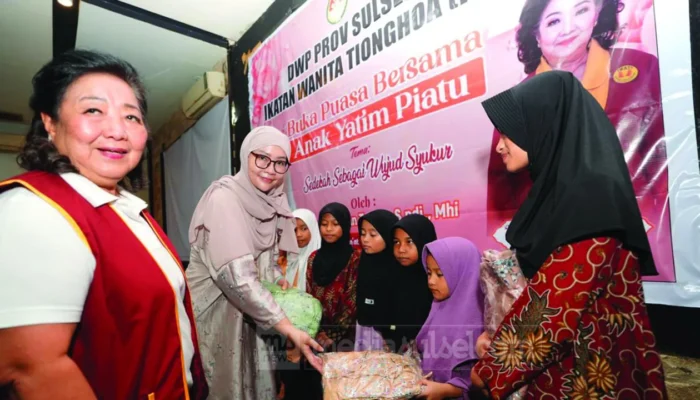 DWP Sulsel dan IWATI Berbagi Berkah Ramadan, 100 Anak Yatim Buka Puasa Bersama di Makassar