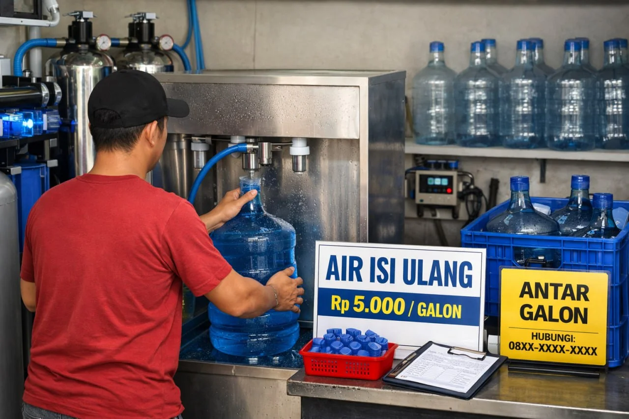 Peluang Bisnis Air Isi Ulang Rumahan, Modal Terjangkau tapi Tetap Laris di Tengah Persaingan