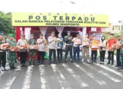 Antisipasi Padatnya Arus Lalu Lintas, Bupati Jeneponto Dampingi Kapolda Sulsel Tinjau Pos Pam Terpadu