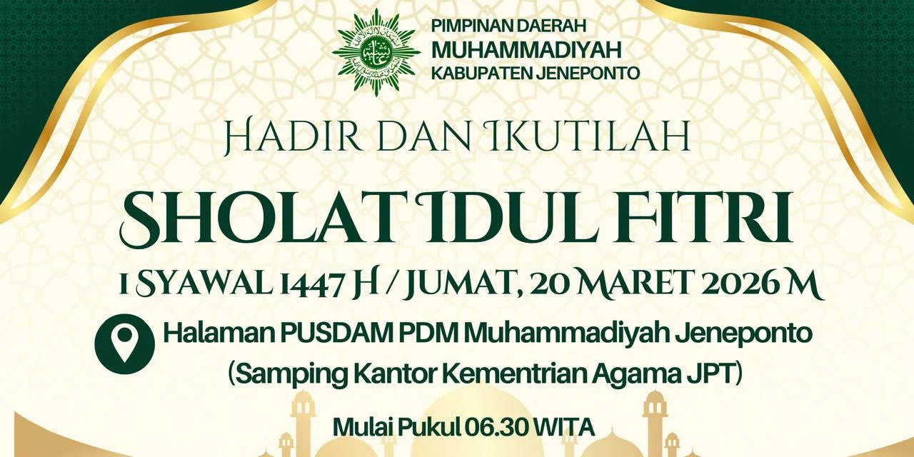 Sikap PD Muhammadiyah Jeneponto, Lebaran Digelar Terpisah dari Jamaah Masjid Agung