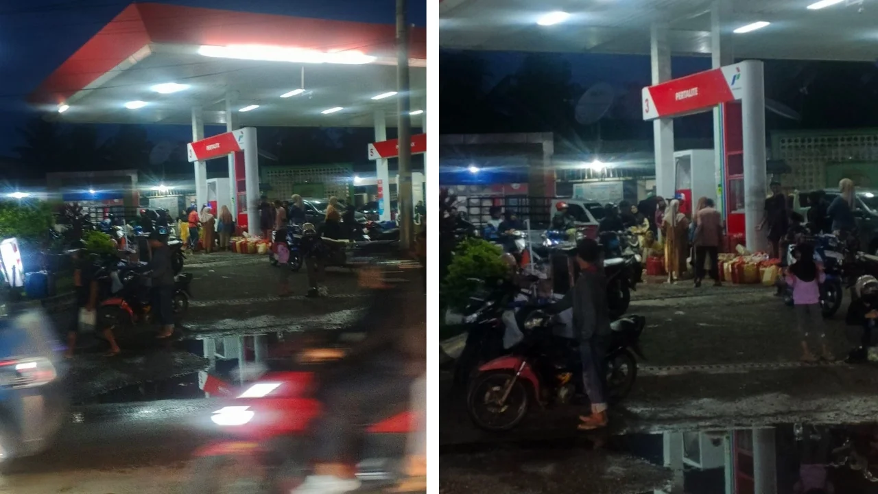 Antrean Mengular di Dua SPBU Lumpuhkan Lalu Lintas Jeneponto, Harga Pertalite di Pengecer Tembus Rp17 Ribu per Liter