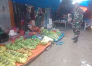 Harga Sembako Dipantau TNI di Sidrap, Babinsa Sidak Pasar Amparita Jelang Idulfitri