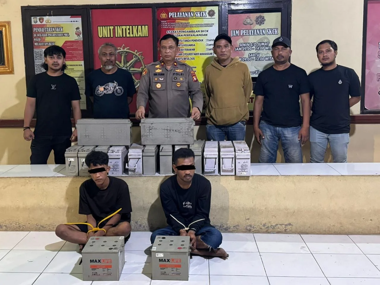 Menyamar Jadi Teknisi, Sindikat Gasak Ratusan Baterai Tower di Sulsel Dibongkar Polsek Manggala
